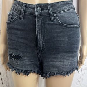 KanCan Black Denim Shorts Distressed Cut Off 3” Inseam Shorts Size 24